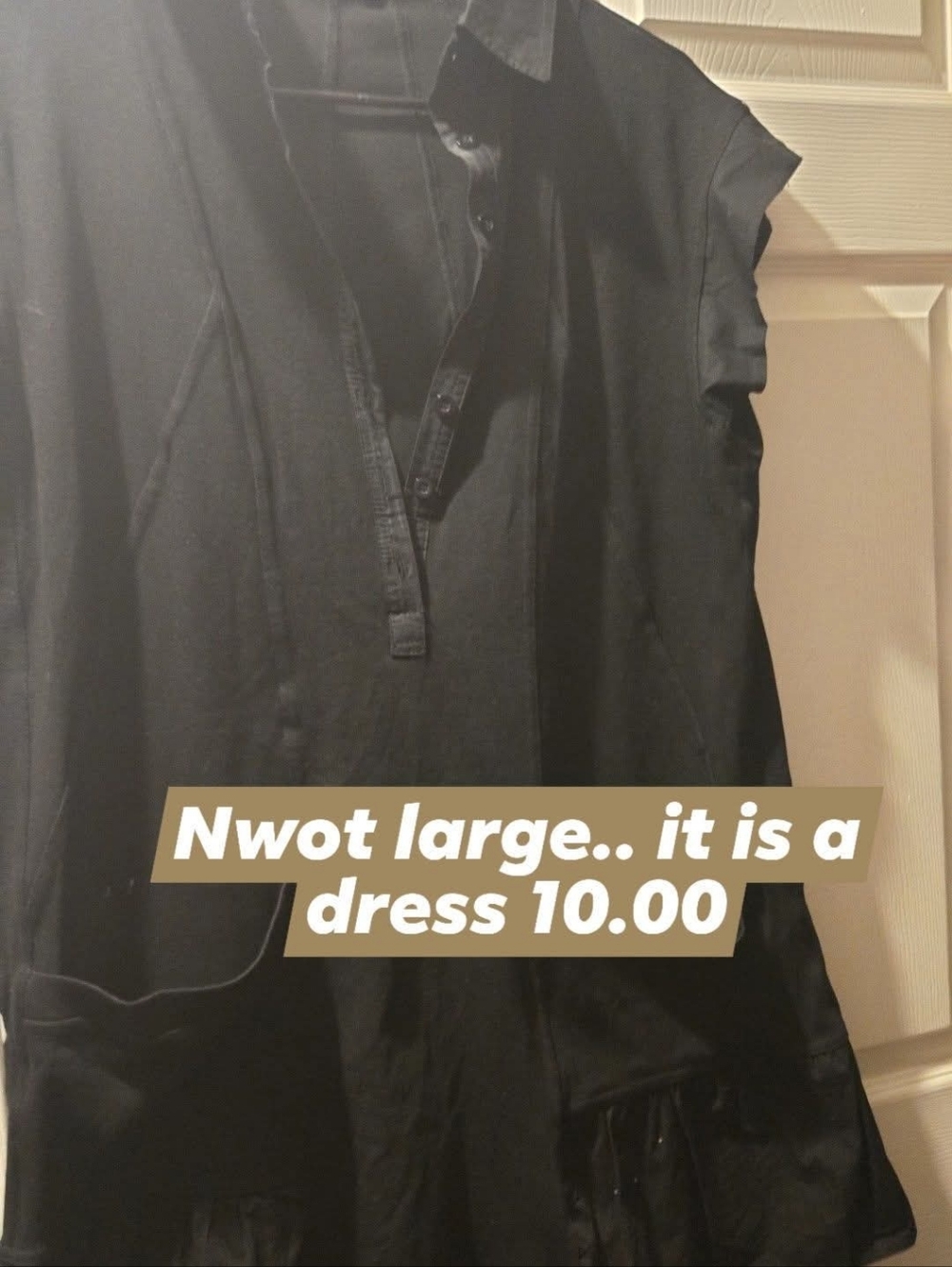 Short-Sleeve Shirt Dress - Brand Unknown